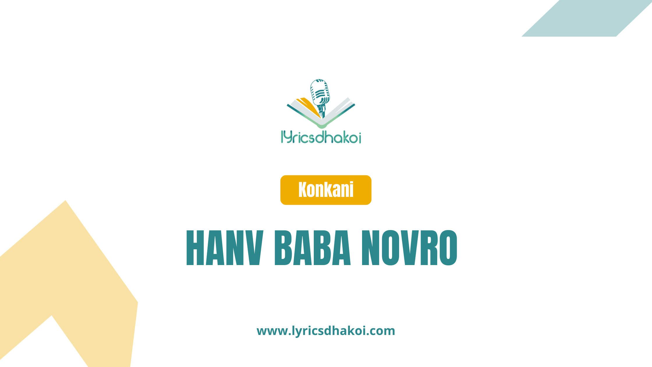 Hanv Baba Novro Konkani Lyrics for Karaoke Online - LyricsDhakoi.com