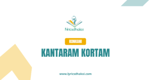 Kantaram Kortam Konkani Lyrics for Karaoke Online - LyricsDhakoi.com